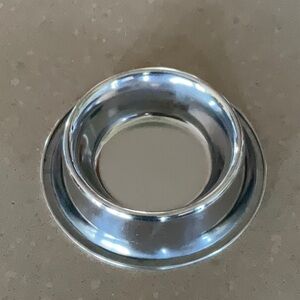 6 inch metal pet food bowl